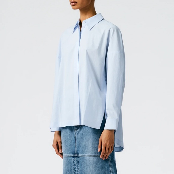 Tibi — Classic Shirting Oversized Gabe Shirt — Size XL - Picture 2 of 6